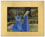 Large Disney Cel From Sleeping Beauty -- Depicting Princess Aurora With Her Fairy Godmother Merryweather